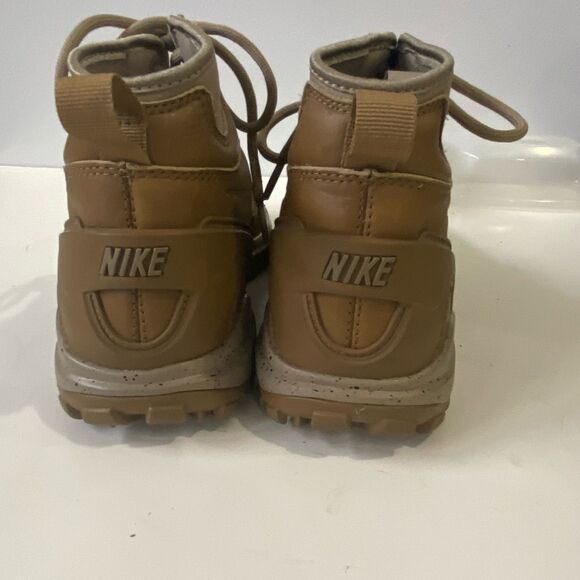 Nike Koth Ultra Mid Top GS Youth Tan Leather Lace Up Boots 859411-201 Size 5 - Picture 12 of 16